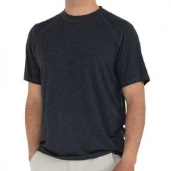 Free Fly Men's Bamboo Motion Tee - Heather Black Apparel