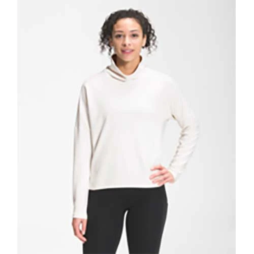 North Face Tops Women's EA Basin Funnel Neck Long Sleeve - Gardenia White Heather 1 North Face Tops Women's EA Basin Funnel Neck Long Sleeve - Gardenia White Heather