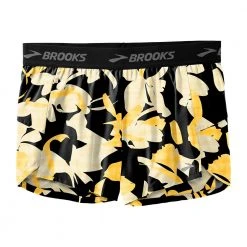 Brooks Bottoms Women's Chaser 3in Short - Black/Golden Hour/Floral