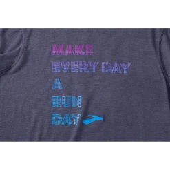 Brooks Tops Women's Distance Graphic Long Sleeve Top - Heather Navy/Everyday