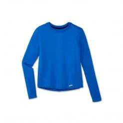 Brooks Women's Distance Long Sleeve Top - Blue Bolt