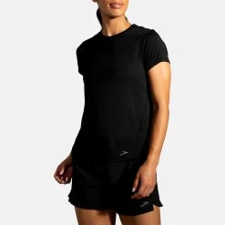 Brooks Women's Distance Short Sleeve - Black