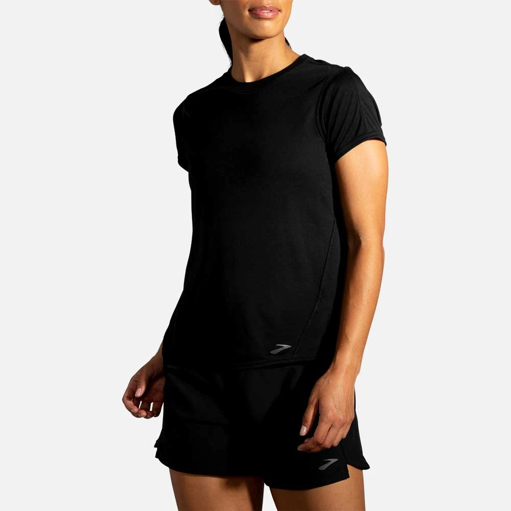 Brooks Women's Distance Short Sleeve - Black 2 Brooks Women's Distance Short Sleeve - Black