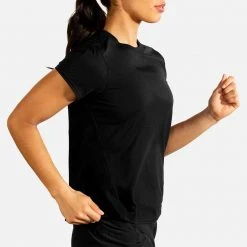 Brooks Women's Distance Short Sleeve - Black 9 Brooks Women's Distance Short Sleeve - Black