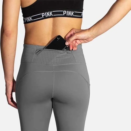 Brooks Women's Method 1/2 Crop Tight - Steel Bottoms 7 Brooks Women's Method 1/2 Crop Tight - Steel Bottoms