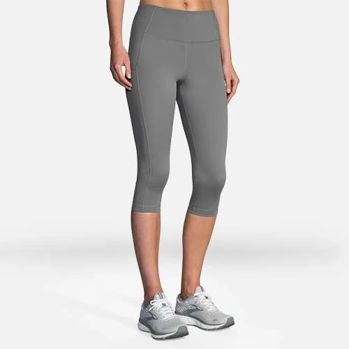 Brooks Women's Method 1/2 Crop Tight - Steel Bottoms 4 Brooks Women's Method 1/2 Crop Tight - Steel Bottoms