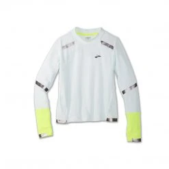 Brooks Women's Carbonite Long Sleeve Top - Icy Grey/Nightlife Tops