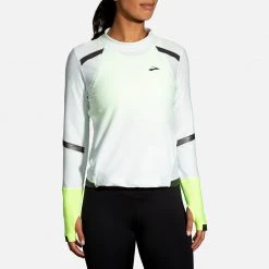 Brooks Women's Carbonite Long Sleeve Top - Icy Grey/Nightlife Tops