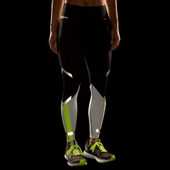 Brooks Bottoms Women's Carbonite Tight - Black/Icy Grey/Nightlife 9 Brooks Bottoms Women's Carbonite Tight - Black/Icy Grey/Nightlife