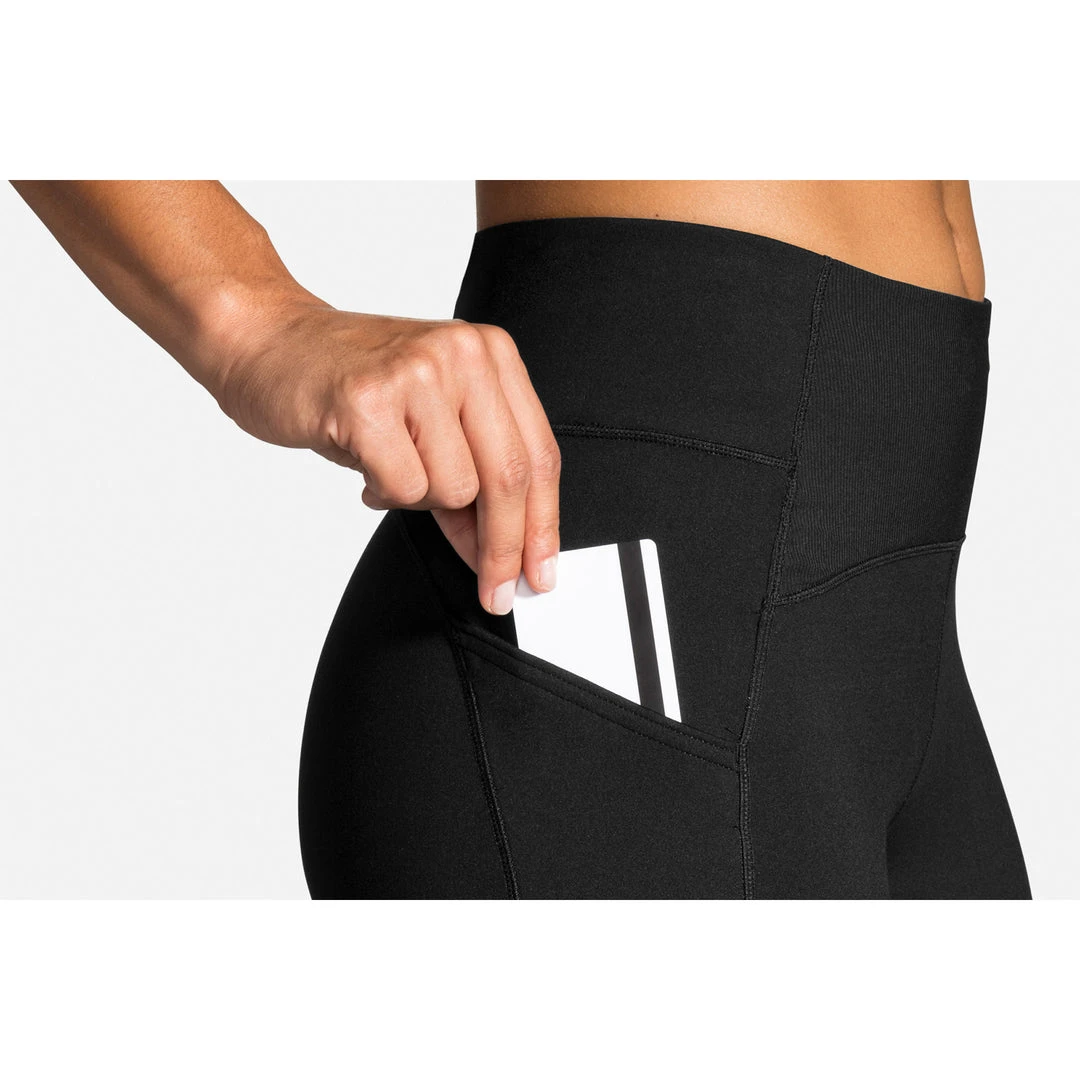 Brooks Bottoms Women's Momentum Thermal Tight - Black 7 Brooks Bottoms Women's Momentum Thermal Tight - Black