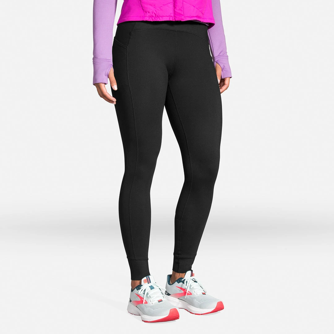 Brooks Bottoms Women's Momentum Thermal Tight - Black 2 Brooks Bottoms Women's Momentum Thermal Tight - Black