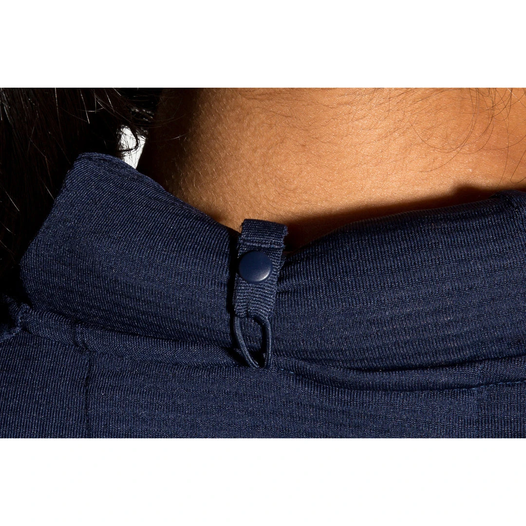 Brooks Women's Notch Thermal Hoodie - Navy Tops 5 Brooks Women's Notch Thermal Hoodie - Navy Tops