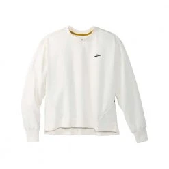 Brooks Women's Run Within Sweatshirt - Light Taupe