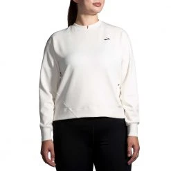 Brooks Women's Run Within Sweatshirt - Light Taupe
