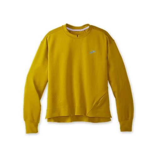 Brooks Women's Run Within Sweatshirt - Golden Hour Tops 1 Brooks Women's Run Within Sweatshirt - Golden Hour Tops