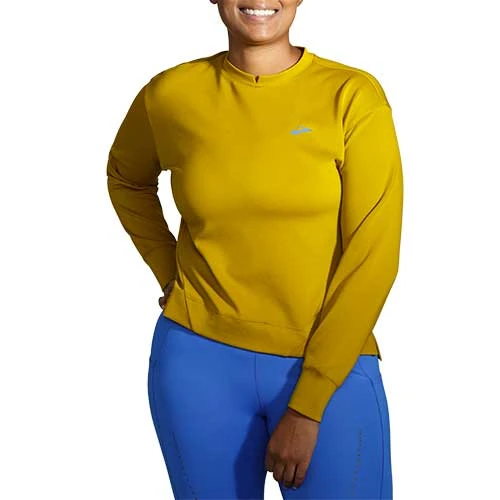 Brooks Women's Run Within Sweatshirt - Golden Hour Tops 3 Brooks Women's Run Within Sweatshirt - Golden Hour Tops