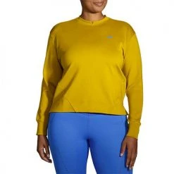 Brooks Women's Run Within Sweatshirt - Golden Hour Tops
