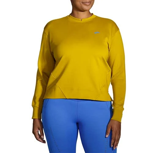 Brooks Women's Run Within Sweatshirt - Golden Hour Tops 2 Brooks Women's Run Within Sweatshirt - Golden Hour Tops