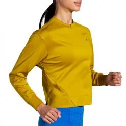 Brooks Women's Run Within Sweatshirt - Golden Hour Tops 10 Brooks Women's Run Within Sweatshirt - Golden Hour Tops
