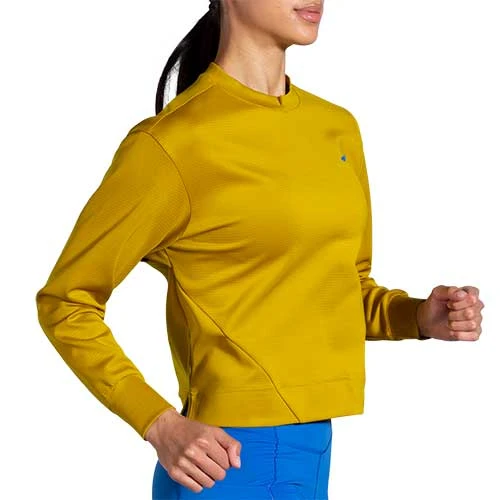 Brooks Women's Run Within Sweatshirt - Golden Hour Tops 5 Brooks Women's Run Within Sweatshirt - Golden Hour Tops