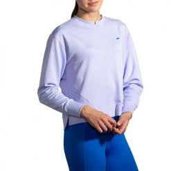 Brooks Women's Run Within Sweatshirt - Violet Dash Tops