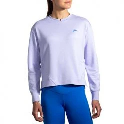 Brooks Women's Run Within Sweatshirt - Violet Dash Tops