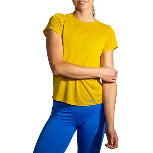 Brooks Women's Distance Short Sleeve - Golden Hour 2 Brooks Women's Distance Short Sleeve - Golden Hour