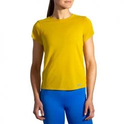 Brooks Women's Distance Short Sleeve - Golden Hour 8 Brooks Women's Distance Short Sleeve - Golden Hour