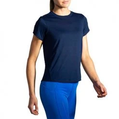 Brooks Women's Distance Short Sleeve - Navy
