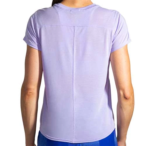 Brooks Women's Distance Short Sleeve - Heather Violet Dash 3 Brooks Women's Distance Short Sleeve - Heather Violet Dash
