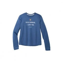 Brooks Tops Women's Distance Graphic Long Sleeve - Blue Ash/Dear Running