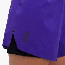 On Running Women's Running Shorts - Twilight/Black 8 On Running Women's Running Shorts - Twilight/Black