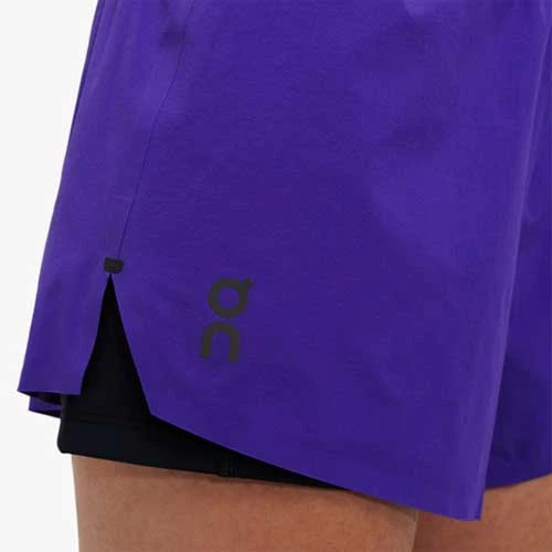 On Running Women's Running Shorts - Twilight/Black 4 On Running Women's Running Shorts - Twilight/Black