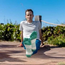 Injinji Socks Men's Run Lightweight No Show - Fern