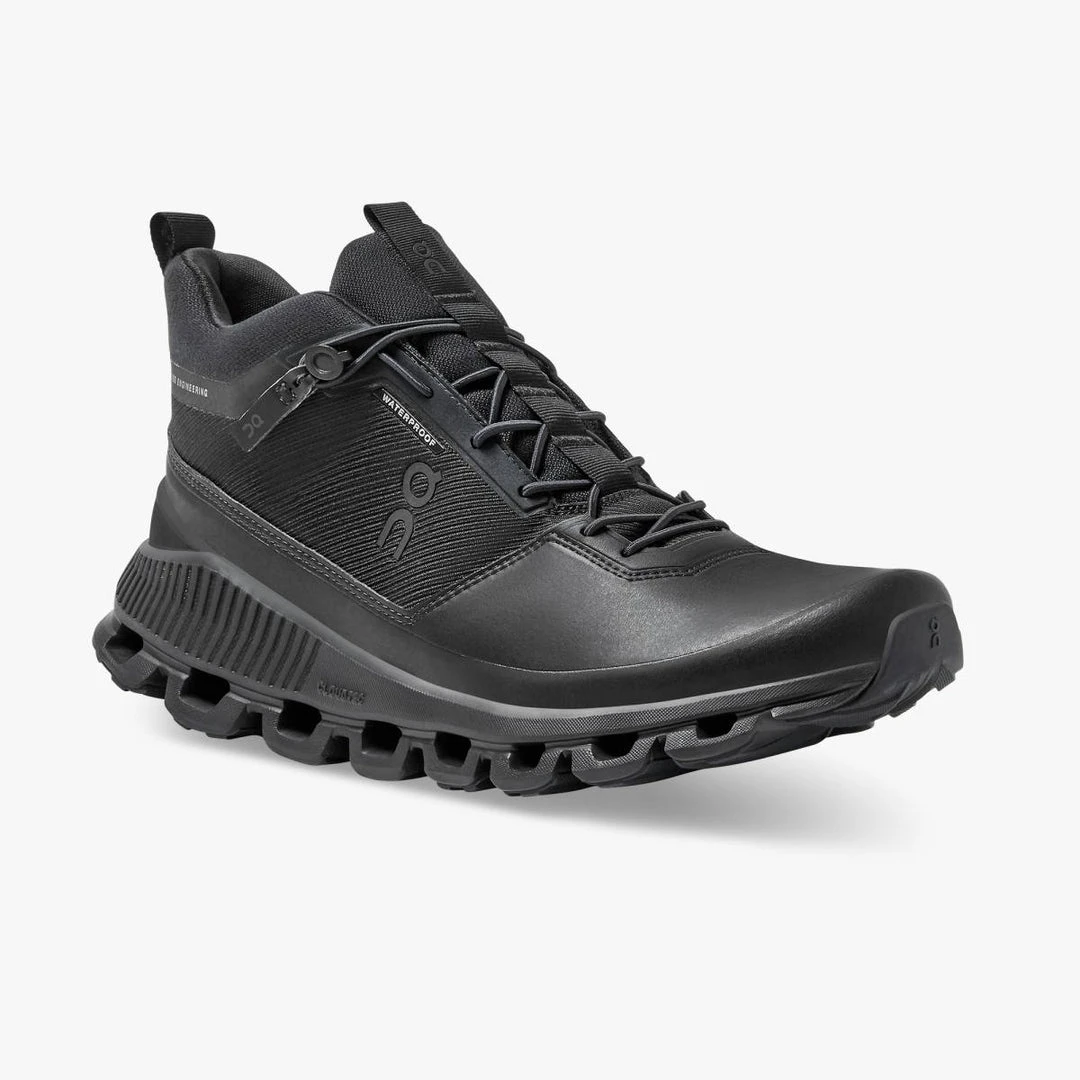 On Running Women's Cloud Hi Waterproof Running Shoe - All Black - Regular (B) Shoes 3 On Running Women's Cloud Hi Waterproof Running Shoe - All Black - Regular (B) Shoes