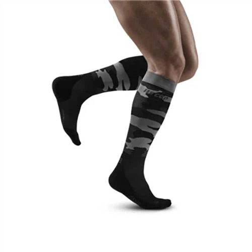 CEP Women's Camocloud Compression Tall Socks - Black/Grey 1 CEP Women's Camocloud Compression Tall Socks - Black/Grey