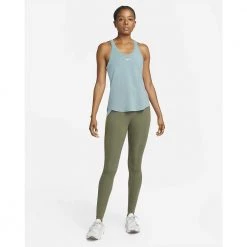 Women's Nike One Luxe Dri-FIT Racerback Standard Tank - Worn Blue