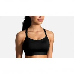 Brooks Women's Dare Racerback Run Bra - Black Bras 10 Brooks Women's Dare Racerback Run Bra - Black Bras
