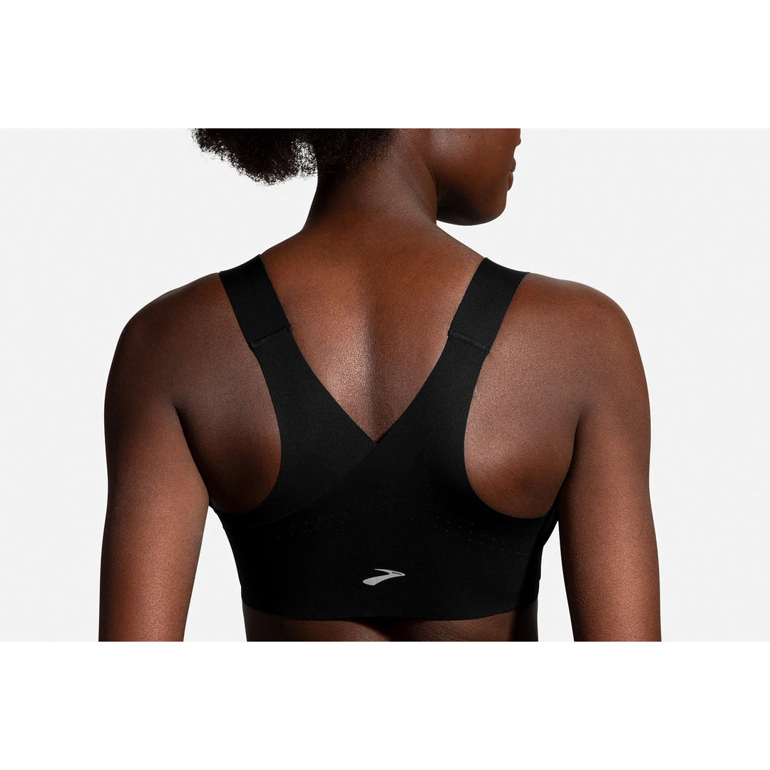 Brooks Women's Dare Zip Run Bra - Black 6 Brooks Women's Dare Zip Run Bra - Black