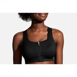 Brooks Women's Dare Zip Run Bra - Black 11 Brooks Women's Dare Zip Run Bra - Black