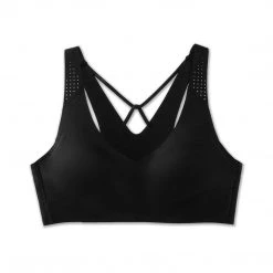 Brooks Bras Women's Dare V Neck Run Bra - Black