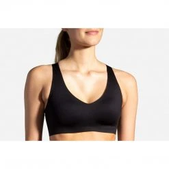 Brooks Bras Women's Dare V Neck Run Bra - Black