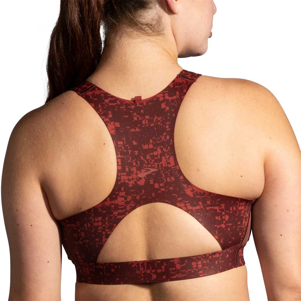Brooks Women's Drive 3 Pocket - RR Glitch Print/Copper Bras 4 Brooks Women's Drive 3 Pocket - RR Glitch Print/Copper Bras