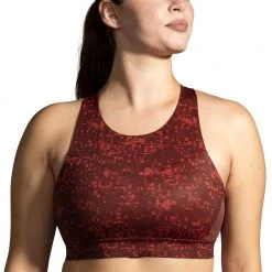 Brooks Women's Drive 3 Pocket - RR Glitch Print/Copper Bras