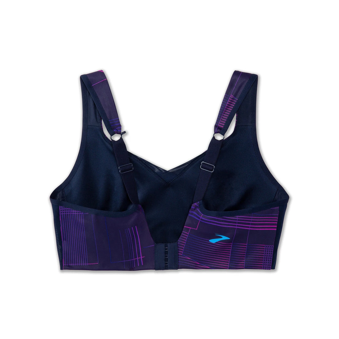 Brooks Women's Drive Convertible Run Bra - Matrix Navy Print 2 Brooks Women's Drive Convertible Run Bra - Matrix Navy Print
