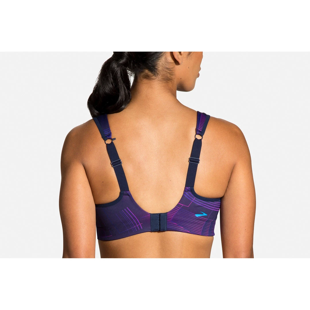 Brooks Women's Drive Convertible Run Bra - Matrix Navy Print 3 Brooks Women's Drive Convertible Run Bra - Matrix Navy Print