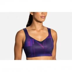 Brooks Women's Drive Convertible Run Bra - Matrix Navy Print 10 Brooks Women's Drive Convertible Run Bra - Matrix Navy Print