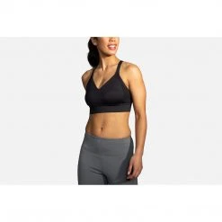 Brooks Women's Drive Interlace Run Bra - Black 11 Brooks Women's Drive Interlace Run Bra - Black