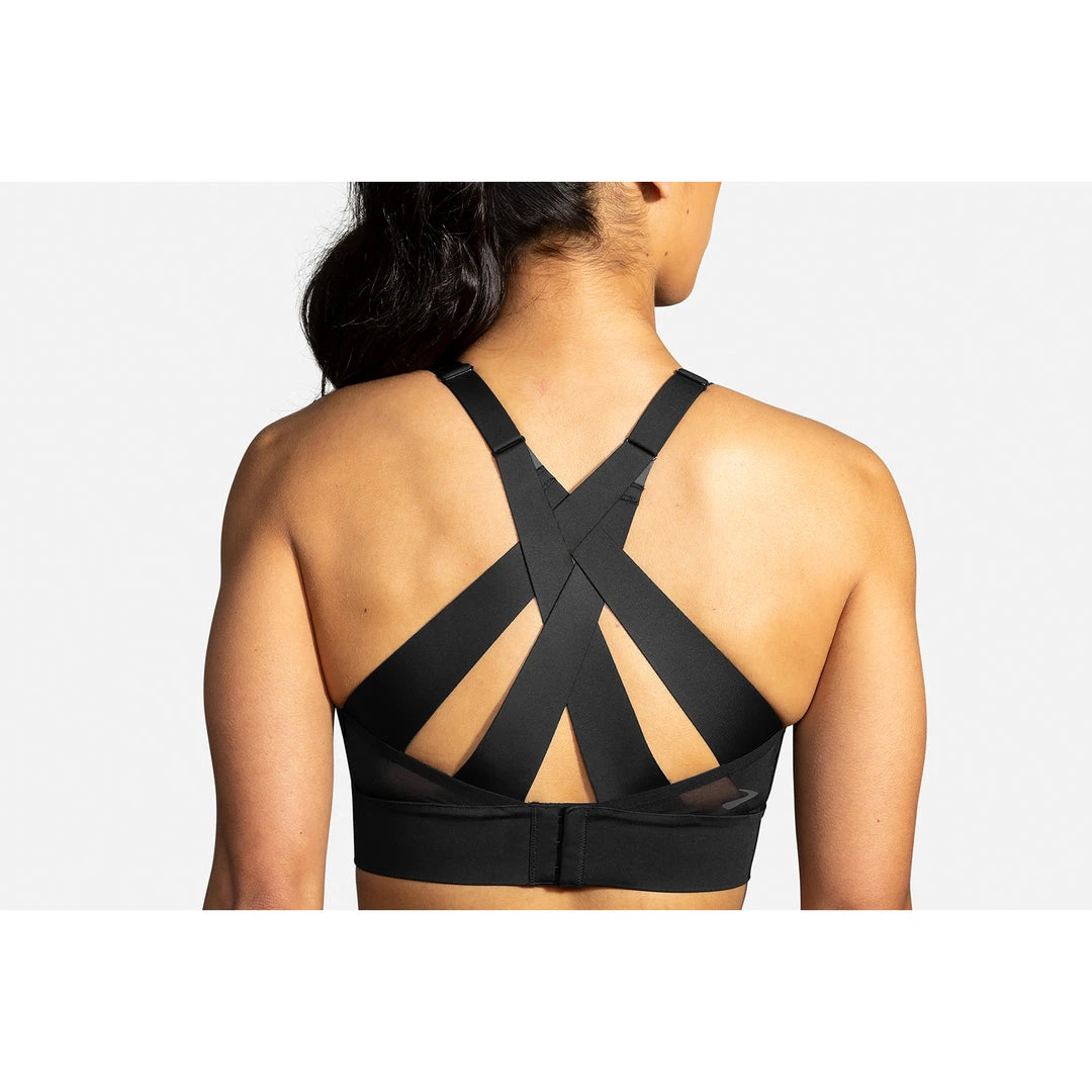 Brooks Women's Drive Interlace Run Bra - Black 3 Brooks Women's Drive Interlace Run Bra - Black