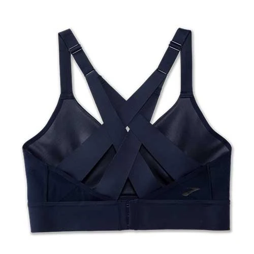 Brooks Women's Drive Interlace Run Bra - Navy Bras 2 Brooks Women's Drive Interlace Run Bra - Navy Bras